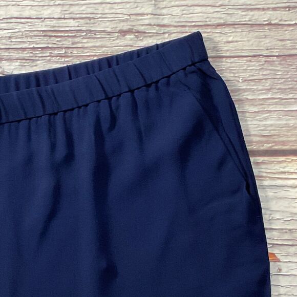 Eileen Fisher Womens Pants sz 2X new nwt $278 Navy Blue Silk Cropped Ankle x28" - Picture 6 of 12